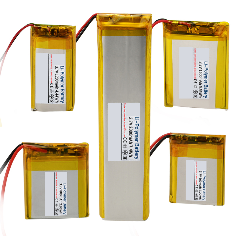 3.7V Lithium Polymer Battery 1500mAh 1800mAh 2500mAh 3000mAh Rechargeable 5V Li-po Battery with PCB and Connector